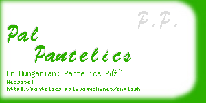 pal pantelics business card